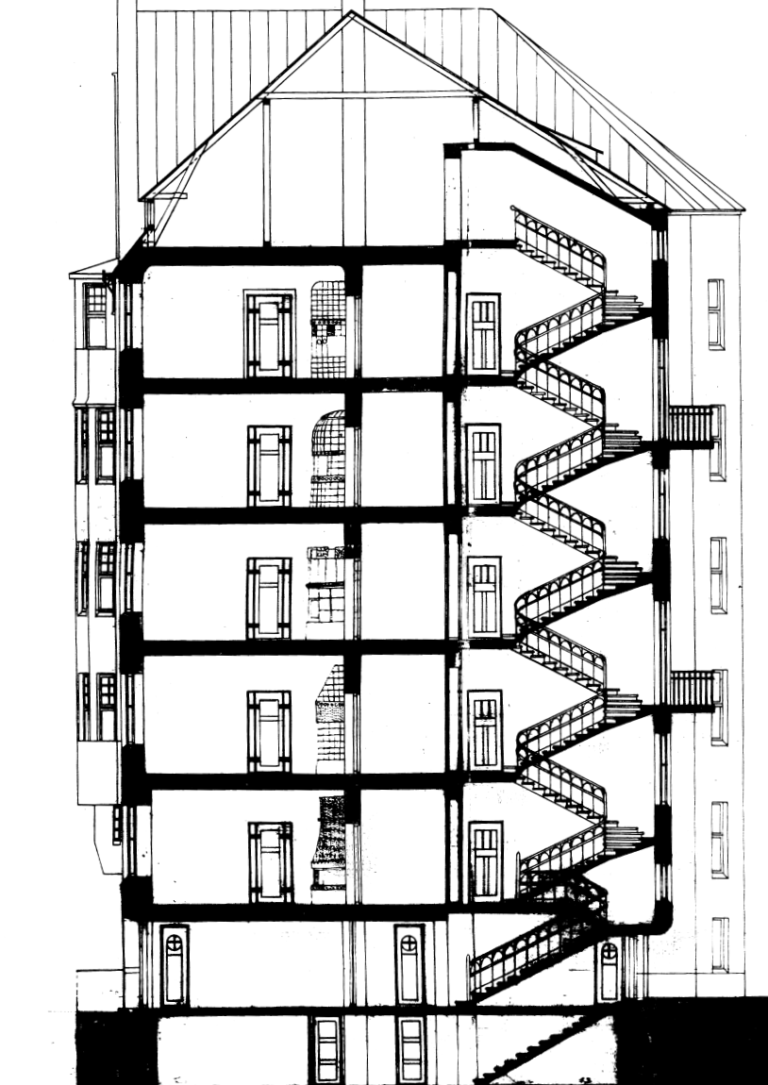 1900-luvun alun kerrostalon rakennekuva
